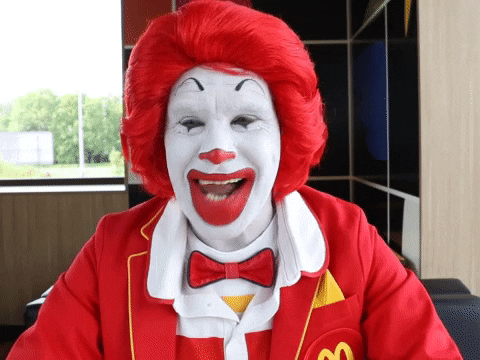 ronald mcdonald wink GIF by McDonald's CZ/SK
