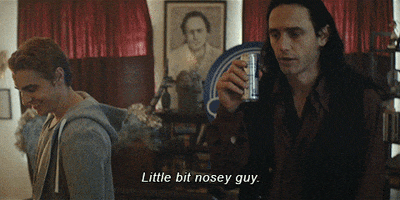 Nosey Red Bull GIF by The Disaster Artist