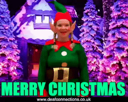 Merry Christmas Deaf Connections GIF