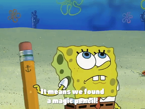 spongebob magic gif