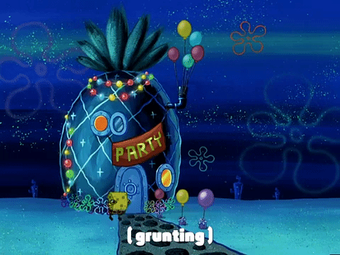 spongebob party gif