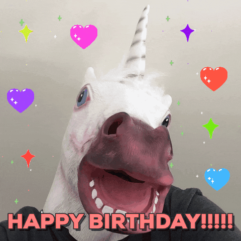happy birthday unicorn GIF by chuber channel