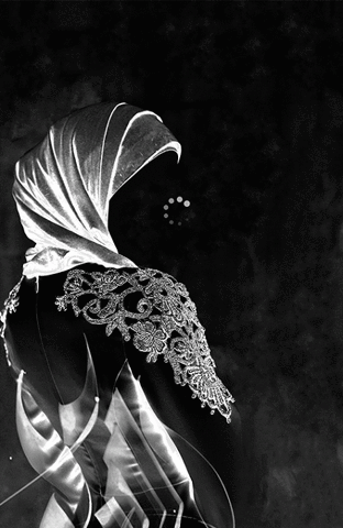 samer_fouad black and white cyberpunk islam syria GIF