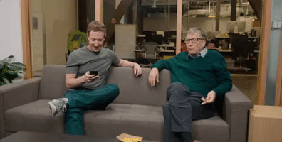 jamesliamcook chewing mark zuckerberg bill gates zuck GIF