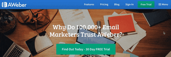 aweber website landing page link GIF by Instapage