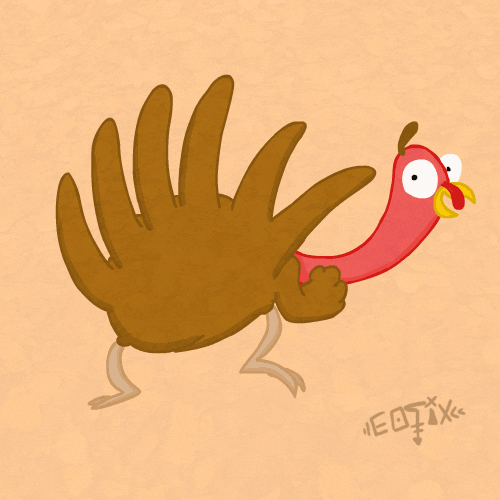 animated turkey shaking its butt and feathers gif