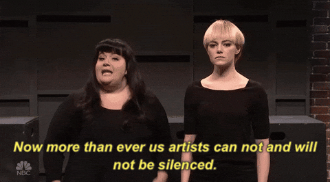 Now More Than Ever Us Artists Can Not And Will Not Be Silenced Gifs Get The Best Gif On Giphy