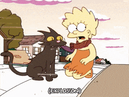 the simpsons explosion GIF
