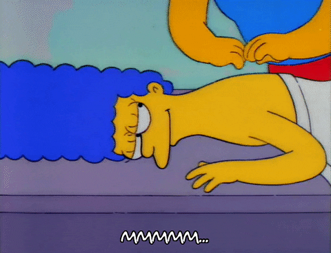 Marge Simpson enjoys a Massage