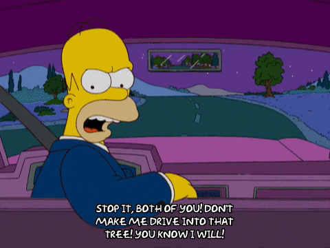 driving homer simpson GIF