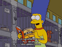 marge simpson book GIF