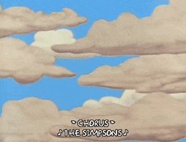 season 8 opening theme with clouds parting GIF