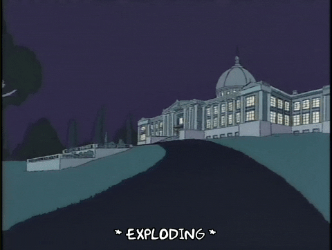 Explosion-at-mr-burns-mansion GIFs - Get the best GIF on GIPHY