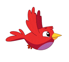 flying red bird GIF by PlayKids