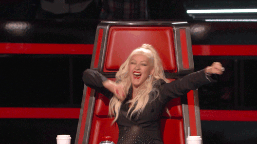 GIF Christina Aguilera Feliz by The Voice