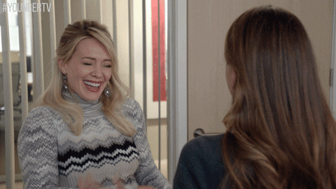 excited hilary duff GIF by YoungerTV