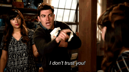 Schmidt I Don'T Trust You GIF by New Girl - Find & Share on GIPHY