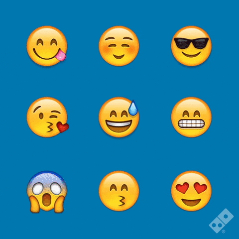 happy emoji GIF by Dominoâs UK and ROI