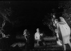 night of the living dead eating GIF