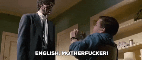 pulp fiction english motherfucker do you speak it GIF