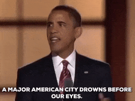 barack obama a major american city drowns before our eyes GIF by Obama