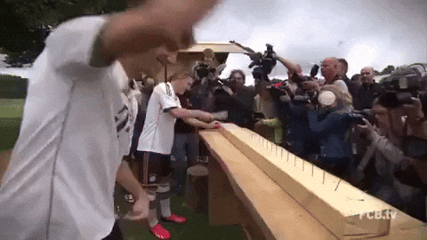 hammering nail in the coffin GIF by FC Bayern Munich - hammering nail in the coffin GIF by FC Bayern Munich