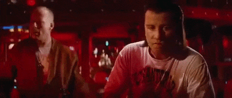 staring pulp fiction GIF