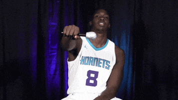 basketball wink GIF by Charlotte Hornets