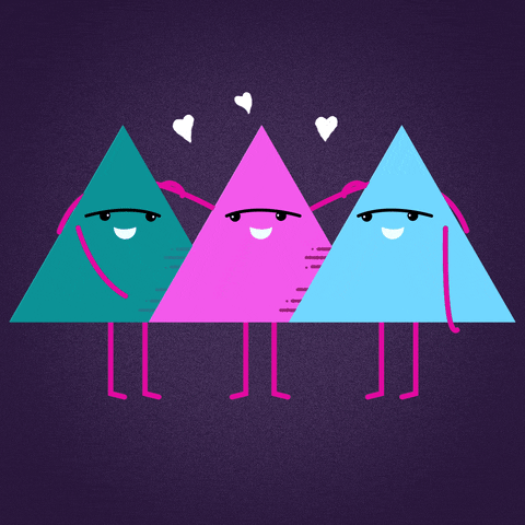 Love Triangle Hearts GIF by Visual Num Nums - Find & Share on GIPHY