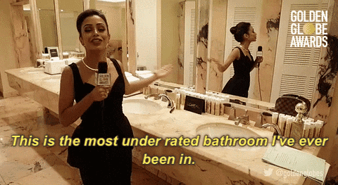 Underrated Bathroom GIF by Golden Globes - Find & Share on GIPHY