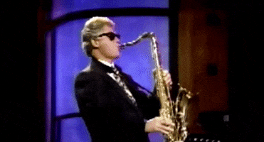 bill clinton saxophone GIF