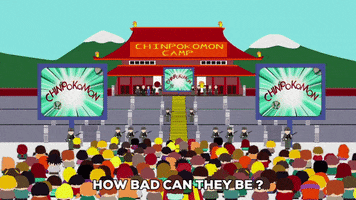 chinpokomon ralley crowd gathered GIF by South Park 