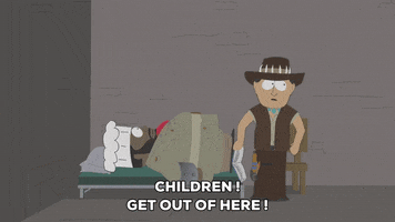 crocodile dundee bed GIF by South Park 