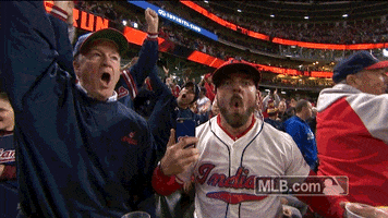 excited cleveland indians GIF by MLB