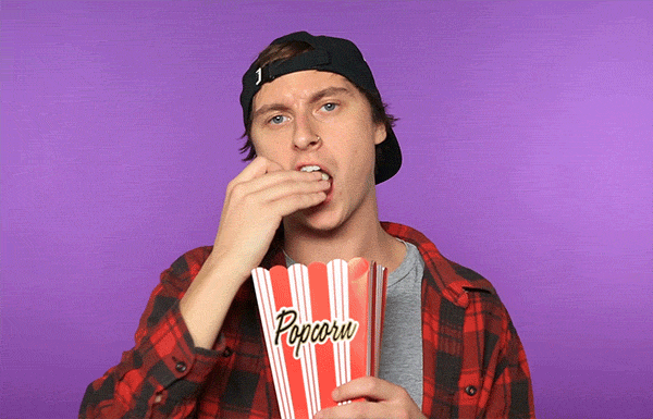 Image result for eating popcorn gif