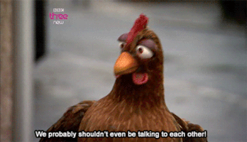we probably shouldnt even be talking to each other bbc three GIF by BBC