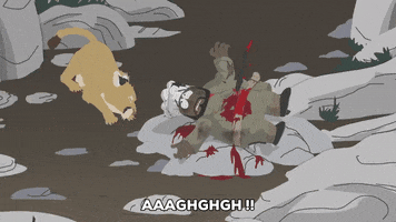 MOUNTAIN LION attack GIF by South Park 