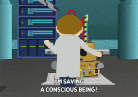 robot explaining GIF by South Park 