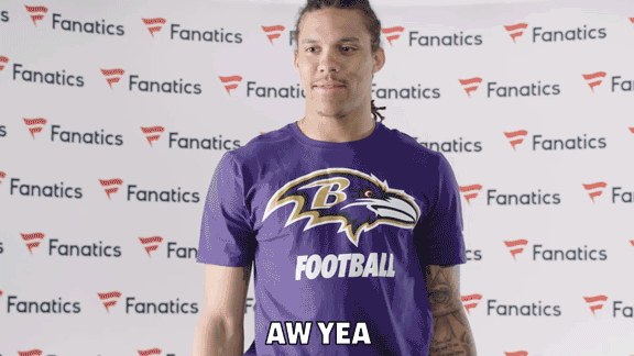 Excited Baltimore Ravens GIF by Fanatics - Find & Share on GIPHY