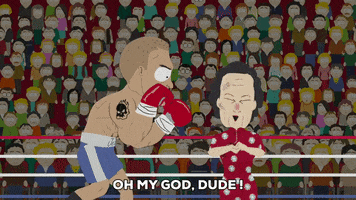 punching using GIF by South Park 