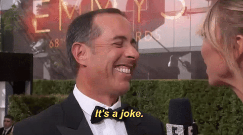 Jerry Seinfeld Its A Joke GIF by E! - Find & Share on GIPHY