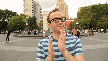 congratulations laughing GIF by Chris Gethard
