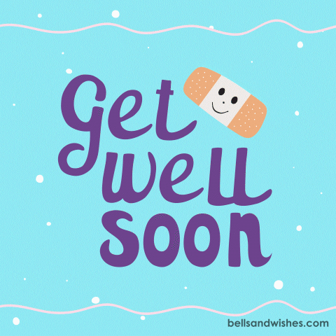 Feel Better Get Well Soon GIF by Bells and Wishes