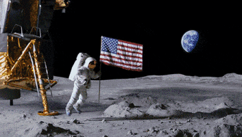 American Flag Space GIF