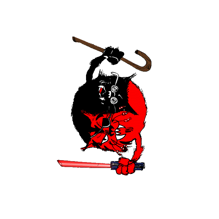 mutanerda ying yang matutano darth miaou mutanerda cat gato Sticker