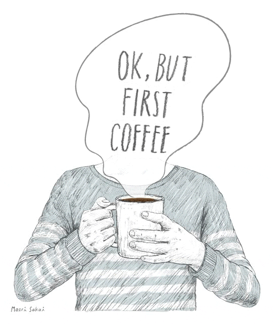 But First Coffee GIF by Maori Sakai - Find & Share on GIPHY
