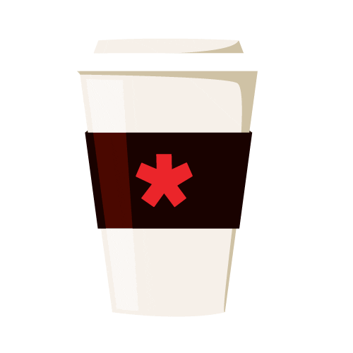 Coffee Cup Sticker by kraneoscpf