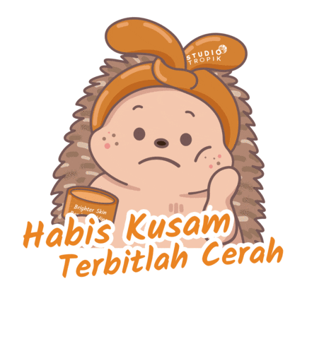 Cream Hedgehog Sticker by Studio Tropik