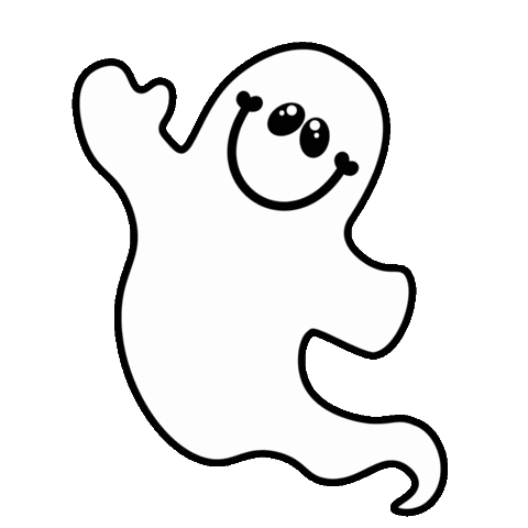 Happy Ghost Halloween Sticker by Schoolgirl Style Classroom Decor