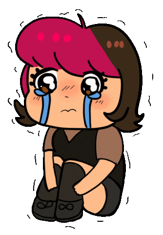 Sad Girl Crying Sticker